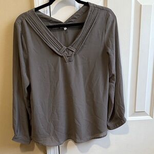 Naked Zebra Grey Blouse- Great for work!